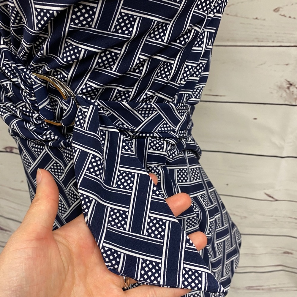 WHBM Navy Print Halter‎ Top - Picture 9 of 10